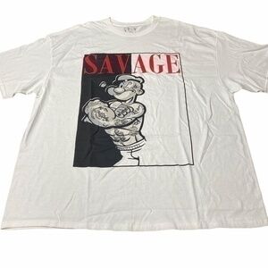 Savage Popeyes Graphic T-Shirt Mens Size 2XL NWOT